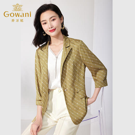 乔万尼新品小西装七分袖修身薄款短外套ET2B245 商品图1