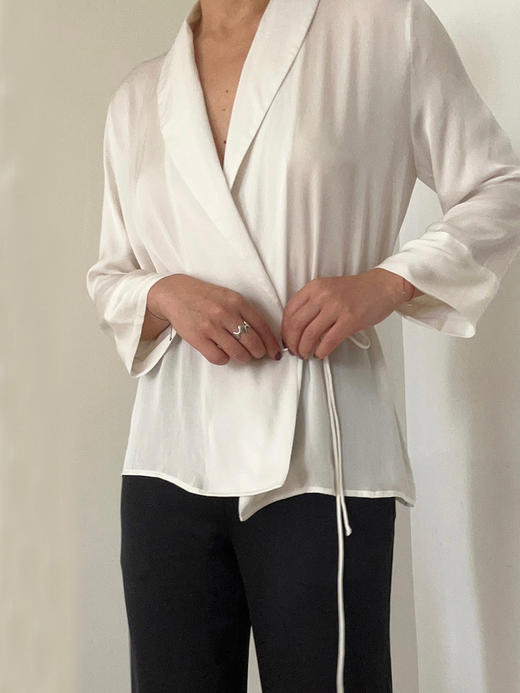 CG｜Tie string silk jacket  [真丝青果领系带夹克] 商品图7