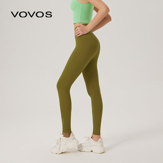 VOVOS软软裤磨毛裸感中高腰九分瑜伽健身长裤无尴尬线VCK8038 商品图2