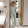【简洁大方冰丝套装】小港姐软软套装夏季薄款纯色家居服两件套短袖松紧腰长裤懒人睡衣 商品缩略图10