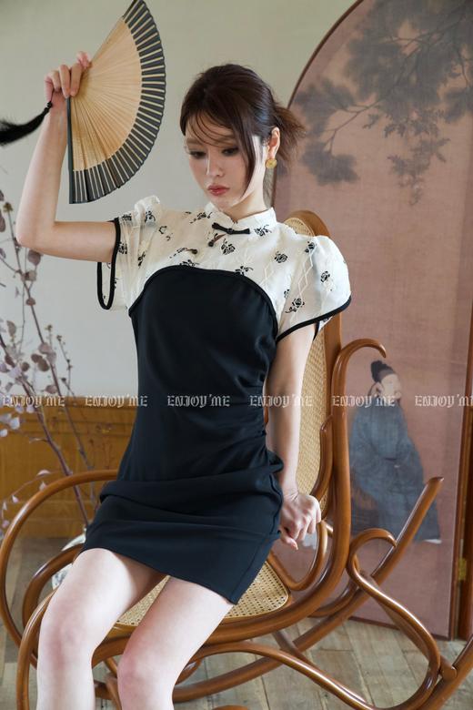 【门店同款】2023年夏季新中式黑花刺绣改良旗袍 150792517 商品图1