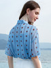 OLrain法式高级穿搭波点领衬衫女夏季2022宽松蝴蝶结撞色衬衣 商品缩略图2