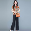 时尚短袖印花小衫，直筒长裤休闲装两件套QYM-237524-Y 商品缩略图1