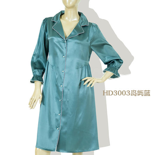 鑫缘 真丝女花边长袖连衣裙 HD3003 商品图2