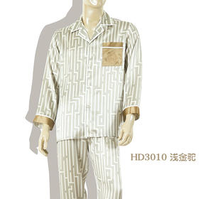 鑫缘 真丝男长袖睡衣套 HD3010