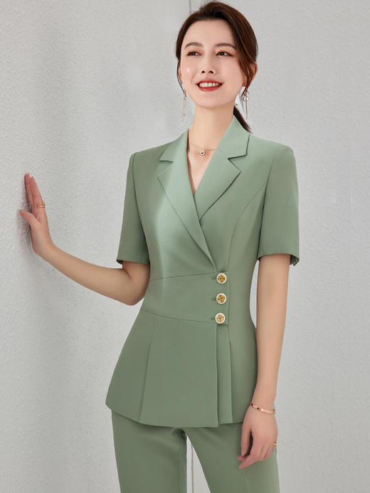 西装套装女2023新款高级感气质减龄西服套裤两件套夏季薄款职业装 商品图1