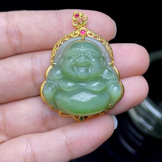 碧玉吊坠-猫眼佛公 商品图0