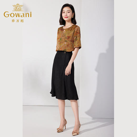 乔万尼夏衬衫上衣修身真丝上衣ET2C308 商品图3