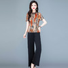 时尚短袖印花小衫，直筒长裤休闲装两件套QYM-237524-Y 商品缩略图5