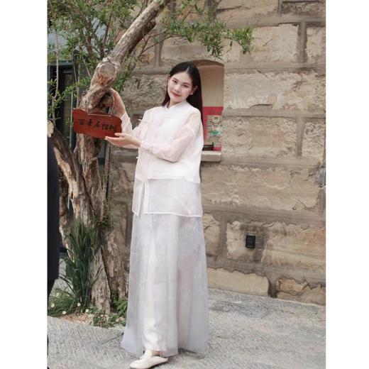 【抖音专属】中式小衫（23710222-粉米） 商品图1