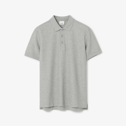 BURBERRY 巴宝莉 男士橡树叶徽章刺绣珠地网眼布棉质 Polo 衫 灰色 8068727 A2142 商品图0