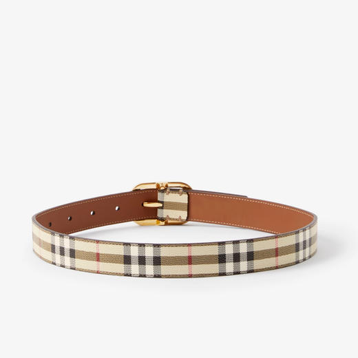 【一】BURBERRY 巴宝莉 女士格纹拼皮革腰带 格子 8066059 A7026 商品图1