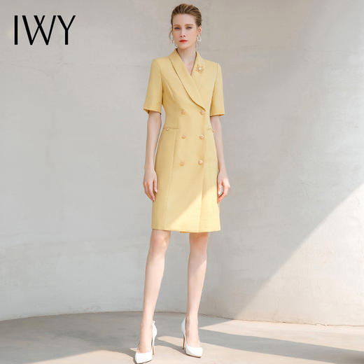 IWY/夏时尚女装气质女神范商务正装轻奢高端连衣裙名媛风裙子薄款Q14268 商品图2