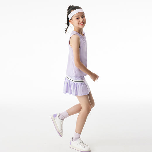 onmygame女童网球裙儿童防走光运动裙半身裙高弹力百褶裙 商品图2