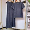 千叶套装女春夏字母刺绣薄款大码短袖短款休闲宽松弹力居家两件套 商品缩略图7