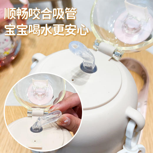 2023款网红爆款，高颜值可爱便捷！背带小萌熊弹跳，安全防摔！800ML塑料杯，夏季必备！学饮杯设计，带孩子进行健康饮水！六一儿童节，快乐出游必备神器！ 商品图5