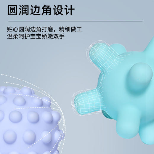 婴儿玩具益智抚触球曼哈顿手抓球批发按摩触觉感知抓握软胶手抓球 商品图3