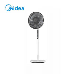 Midea/美的 电风扇家用9叶落地扇智能温感3钟摇头角度轻音低噪定时远距柔风睡眠风朝天吹（线下同款）FSD35XBR