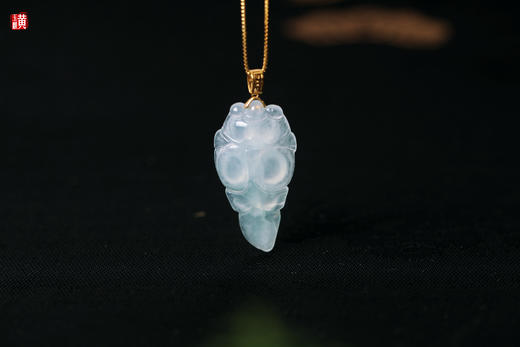 天然翡翠金镶玉鱼【年年有鱼】吊坠 商品图0