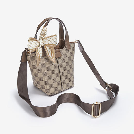 Safiya/索菲娅2023新款手提包时尚百搭水桶包单肩包女斜挎包女包SF900312Y 商品图3