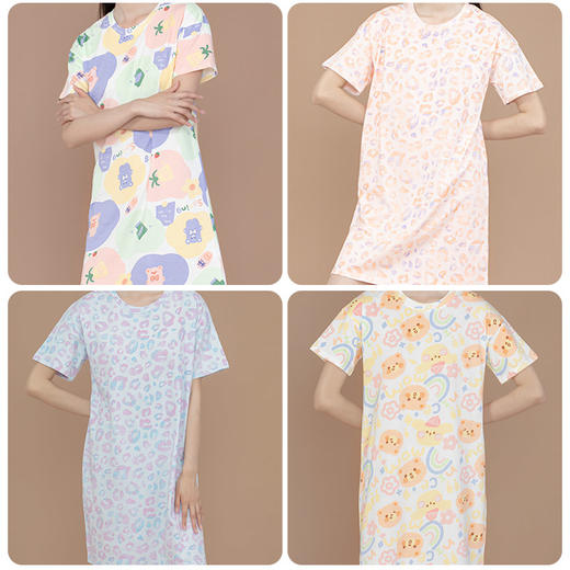 爱帝女夏季彩色印花全棉家居裙 商品图4