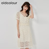 oldcolour2023夏季新款法式优雅气质镂空蕾丝收腰连衣裙O23101370 商品缩略图2