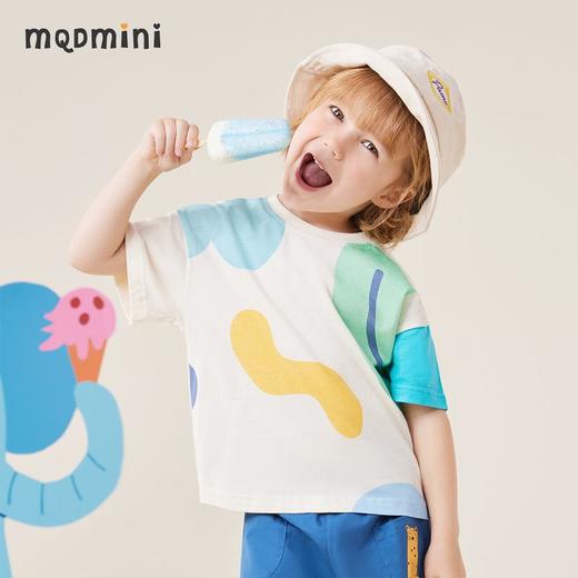 【80-140】男童夏款拼接落肩短袖T恤MQDmini 商品图7