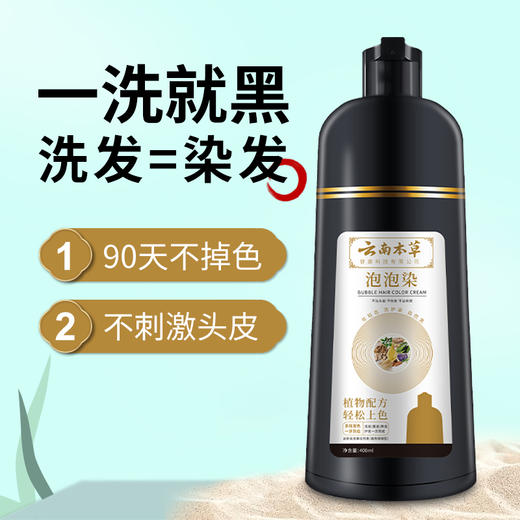 【品牌直销】纯春堂 云南本草染发剂染发膏自然黑家用非植物一洗染发400ml 商品图2