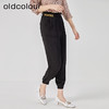 oldcolour2023夏新款设计感高腰休闲束脚直筒宽松长裤女O23073351 商品缩略图2