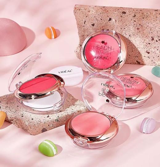 【好货上线！买1送1】灵点水蜜桃润色腮红，带你穿越时光，拥有完美的修容效果，女性般绒滑的触感，均匀自然亮丽出街不脱妆 商品图1