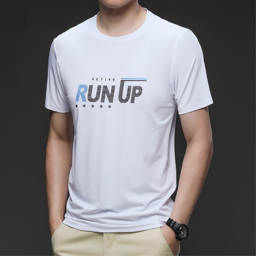 跃牌【跃LEAP-ACTIVE】系列夏季欧美圆领运动短袖男款宽松速干跑步吸汗透气T恤健身衣短袖R433 (直播仓） 商品图3