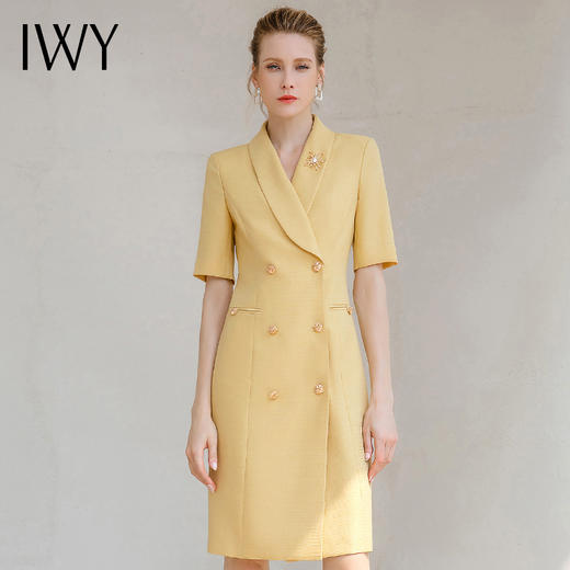 IWY/夏时尚女装气质女神范商务正装轻奢高端连衣裙名媛风裙子薄款Q14268 商品图0