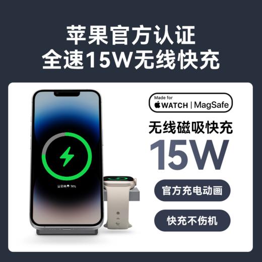 【热销】Anker安克磁力魔方苹果三合一无线充电器适用于iPhone14iwatch手表座airpods耳机Magsafe支架 Y1811 商品图8