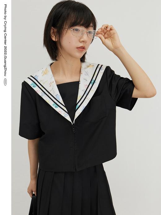 CryingCenter alldollscode 日本校供jk制服 夏季短袖黑二本 商品图3