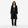BURBERRY 巴宝莉 女士格纹裁片棉质嘎巴甸 Trench 风衣 黑色 8060739 A1189 商品缩略图1