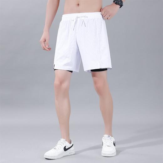 跃牌【跃LEAP-ACTIVE】系列速干侧口袋假两件美式篮球裤男 透气不过膝跑步训练三分运动短裤267（直播仓） 商品图2