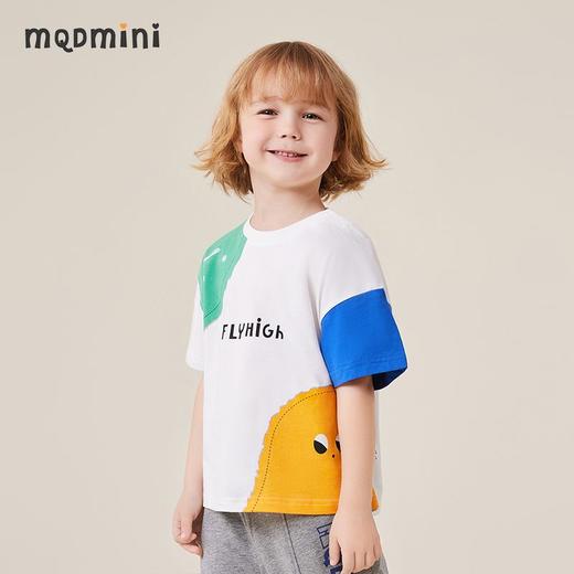 【80-140】男童夏款拼接落肩短袖T恤MQDmini 商品图2