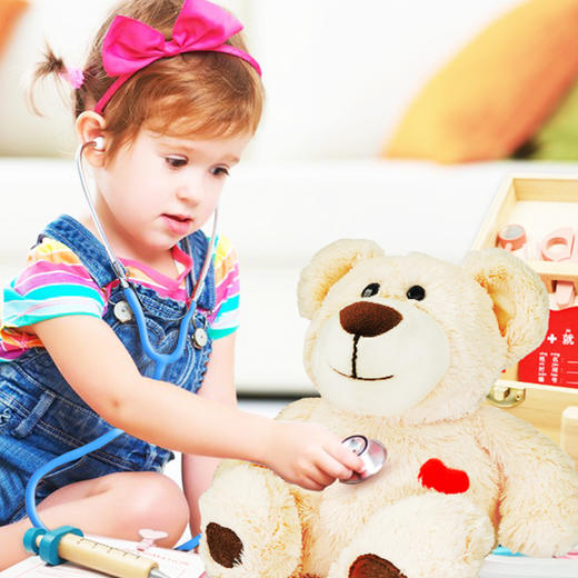 小熊医生迪杰熊木制过家家医生装扮游戏 商品图2