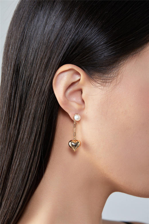 Pearl moments 小金心链条珍珠耳环 项链 商品图3