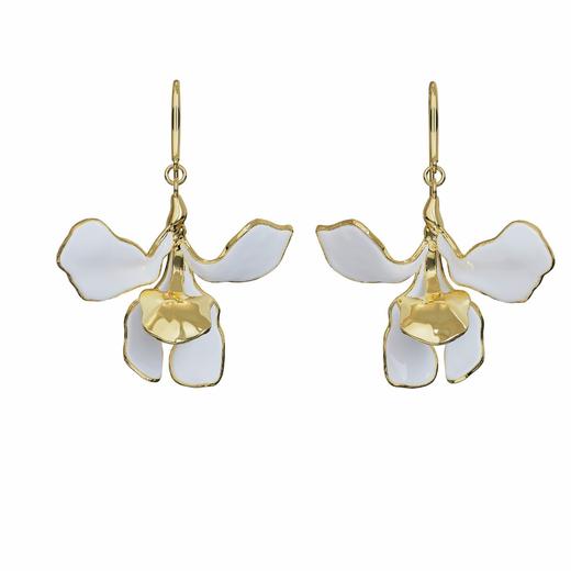 鸢尾珐琅耳钩mini 金银两色可选 商品图0