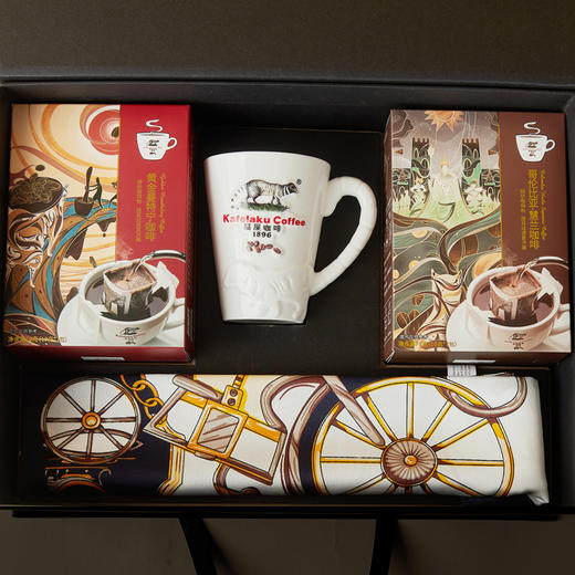 【野鼬咖啡】午后浓情礼盒 (咖啡*2+马克杯*1+丝巾*1) 商品图2