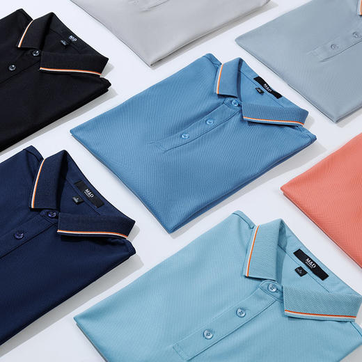MD名盾男士短袖Polo衫修身夏季新品轻薄休闲商务翻领t恤保罗衫 商品图4