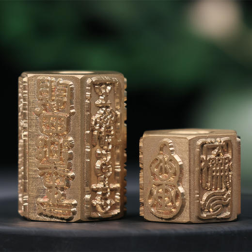 【庆学堂】臻品-六面黄铜印章 高端黄铜印章 闲章 引首章 押脚章 商品图3