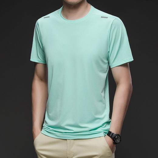 跃牌【跃LEAP-ACTIVE】系列运动圆领宽松短袖上衣男 休闲透气排汗篮球训练服 跑步速干衣短袖R427 商品图0