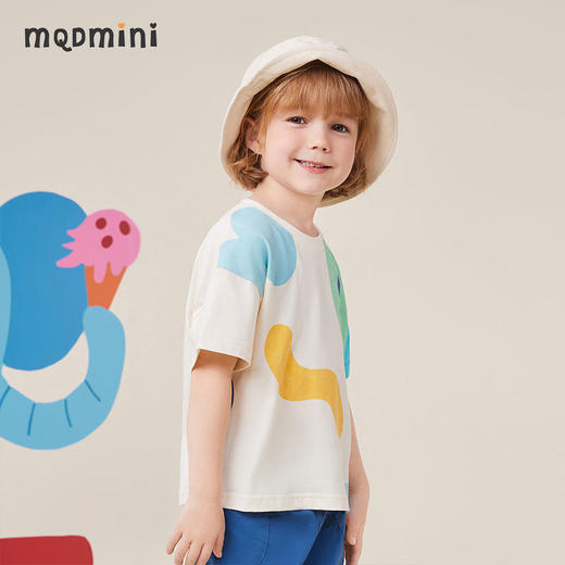 【80-140】男童夏款拼接落肩短袖T恤MQDmini 商品图8