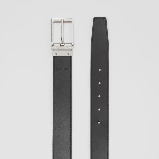 【一】BURBERRY 巴宝莉 男士双面两用格纹拼皮革腰带 格子 8052781 A7026 商品图3