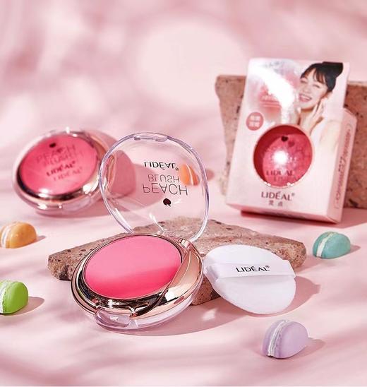 【好货上线！买1送1】灵点水蜜桃润色腮红，带你穿越时光，拥有完美的修容效果，女性般绒滑的触感，均匀自然亮丽出街不脱妆 商品图2