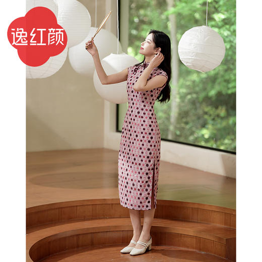逸红颜念辞2025夏季旗袍改良版连衣裙女印花棉旗袍民国文艺风旗袍 商品图2