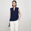 IN AND ON21210夏季新款设计感丝滑飘带衬衫女V领丝质无袖背心上衣 商品缩略图4