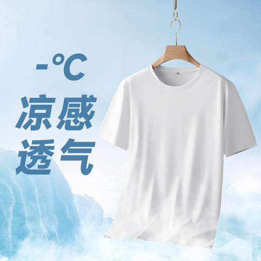 一口价【新款DDS】大依优型大码冰爽棉圆领短袖T恤夏季加肥加大休闲商务舒适宽松透气男装上衣肥佬 商品图3